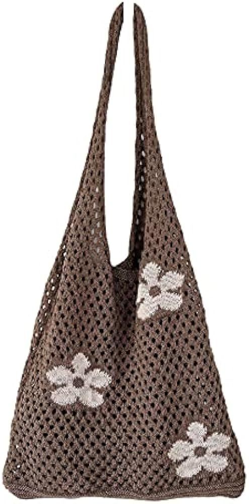 Crochet Tote Bag Fairycore Hobo Bag for Women Fairy Grunge Aesthetic Tote Bag Fairy Grunge Access... | Amazon (US)