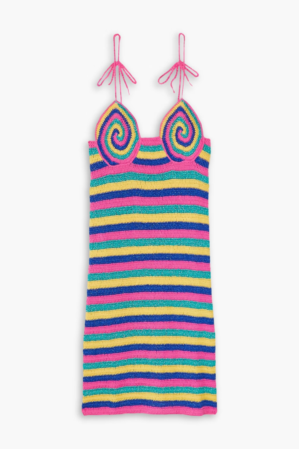 Metallic crocheted cotton mini dress | The Outnet (US and CA)