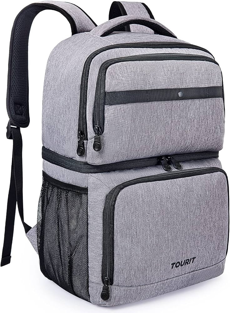 TOURIT Backpack Cooler with Double Decks, Insulated Cooler Bag for Lunch,Waterproof Lightweight B... | Amazon (US)