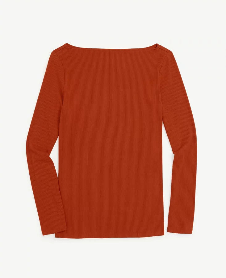 RIBBED BOATNECK TOP | Ann Taylor Factory