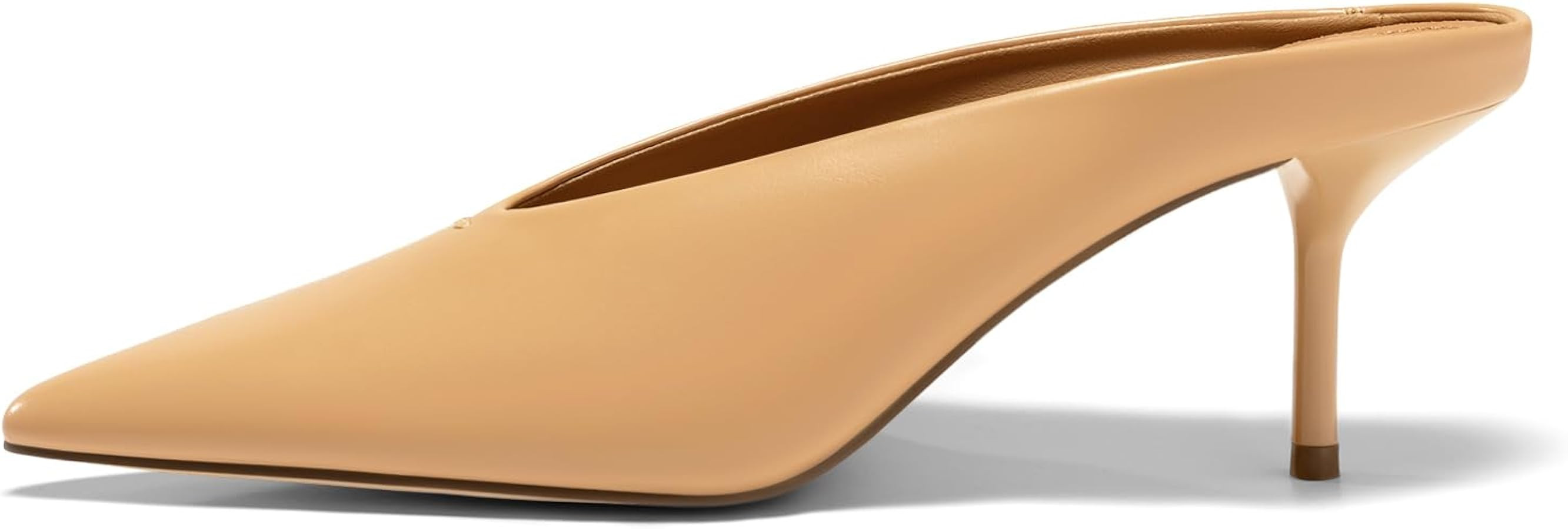 Coutgo Womens Pointed Toe Mules High Heels Sandals Slip On Clogs Summer Dress Shoes | Amazon (US)