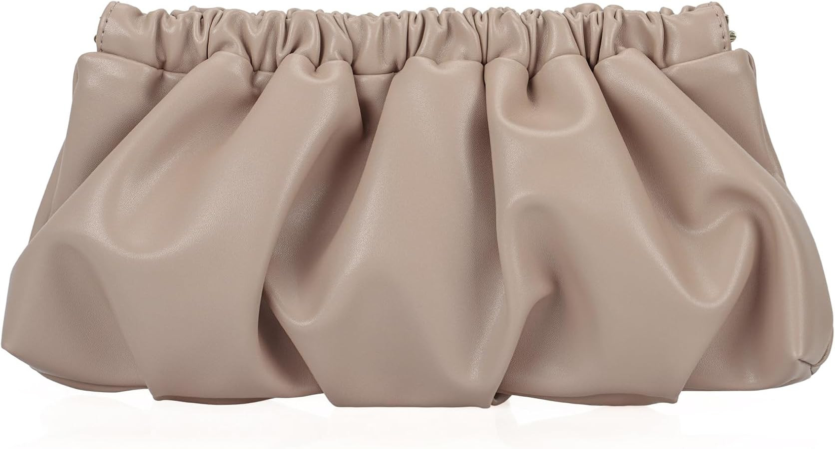 Pleated Evening Bag Soft Vegan Leather Dressy Clutch Purse Formal Ruched Handbag for Women | Amazon (US)