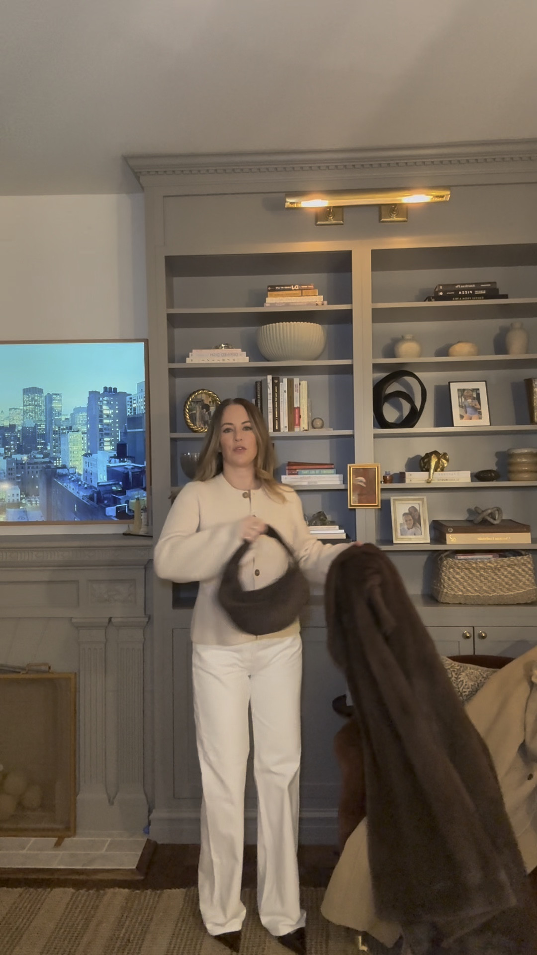 Wearing the coats and sweater in a M. 

#LTKOver40 #LTKSeasonal