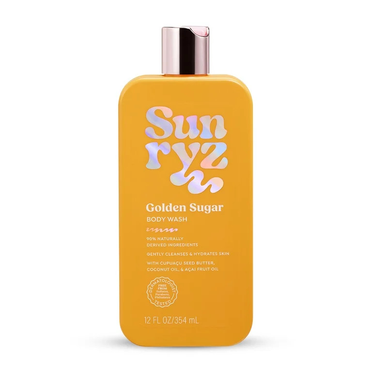 Sunryz Golden Sugar Hydrating Body Wash with Cupua\u00e7u Butter & Coconut Oil, 12 fl oz | Walmart (US)