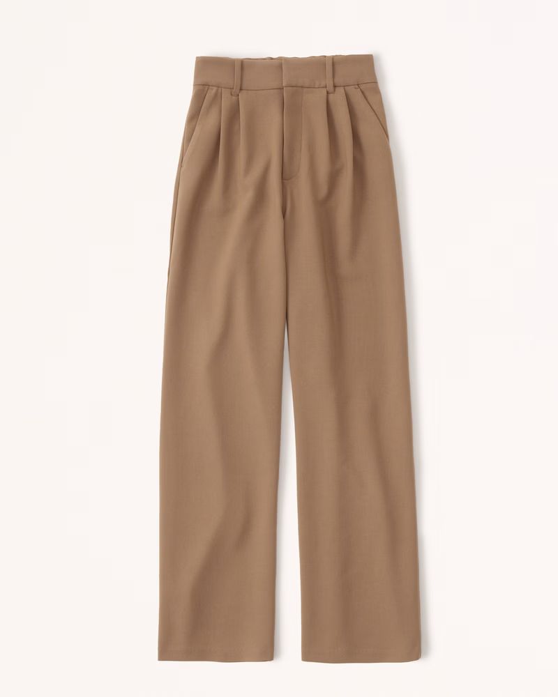 Women's Tailored Wide Leg Pants | Women's Bottoms | Abercrombie.com | Abercrombie & Fitch (US)