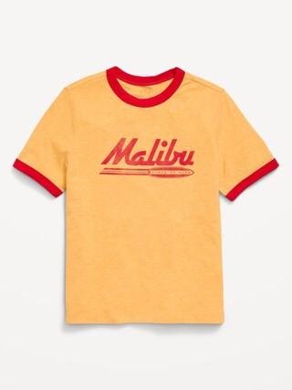 Softest Short-Sleeve Ringer Graphic T-Shirt for Boys | Old Navy (US)