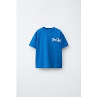 Zara - Text Print T-Shirt - Bluish - 2 Years (36,2 Inches) - Kids | Zara US