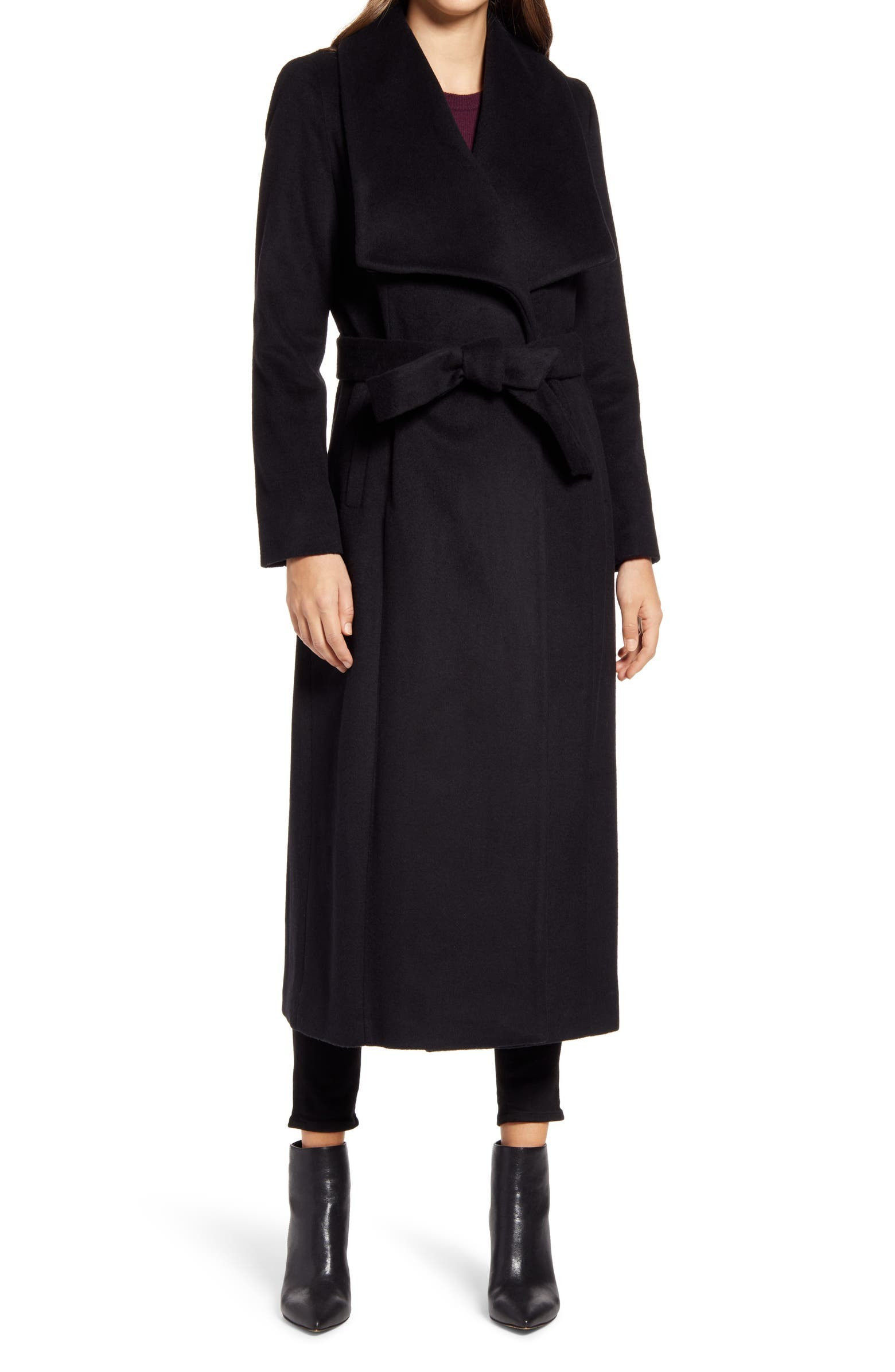Cole Haan Signature Slick Wool Blend Wrap Coat (Women) | Nordstrom | Nordstrom