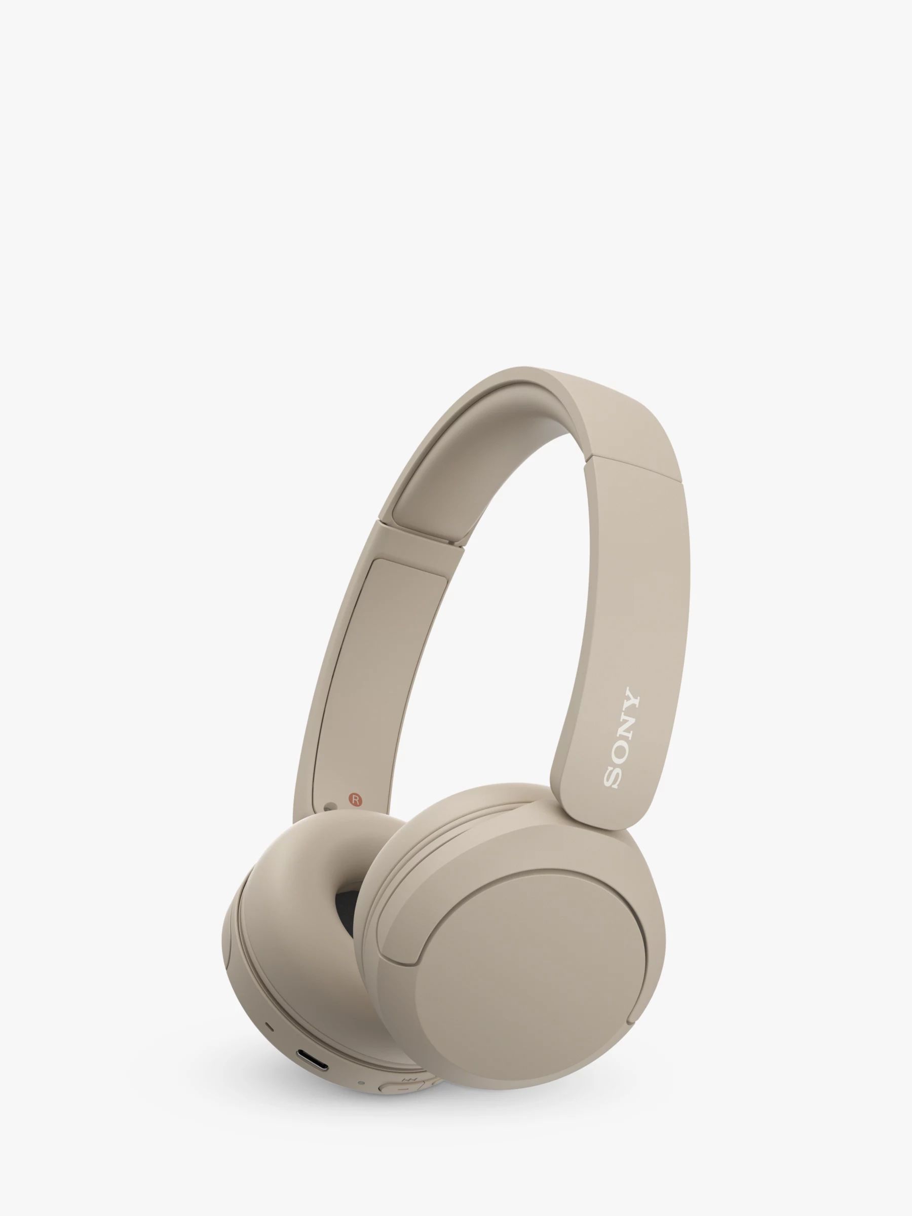 Sony WH-CH520 Bluetooth Wireless On-Ear Headphones with Mic/Remote, Beige | John Lewis (UK)