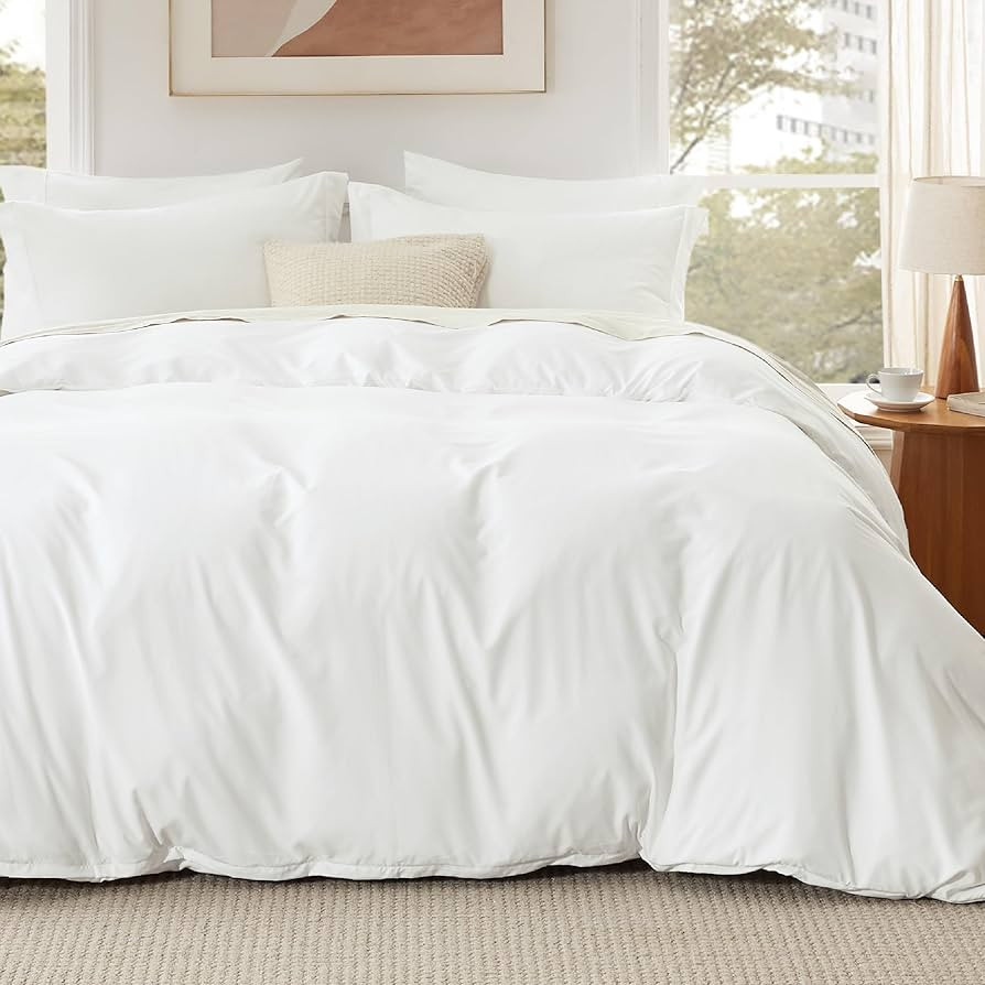 Bedsure King Duvet Cover with Fitted Sheet - Soft Double Brushed Bedding Set with Zipper Closure,... | Amazon (US)