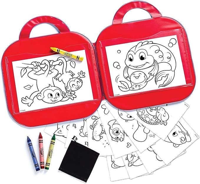 Crayola Toddler Coloring Set, Reusable Activity Mat with Washable Crayons, Gift | Amazon (US)