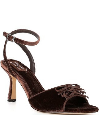 Gianni Bini x Lilly Sisto Greta Velvet Mini Bow Dress Sandals | Dillard's | Dillard's