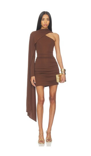 NBD Allona Mini Dress in Brown. - size M | Revolve Clothing (Global)