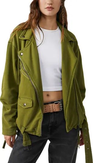 Rebel Rebel Cotton Moto Jacket | Nordstrom