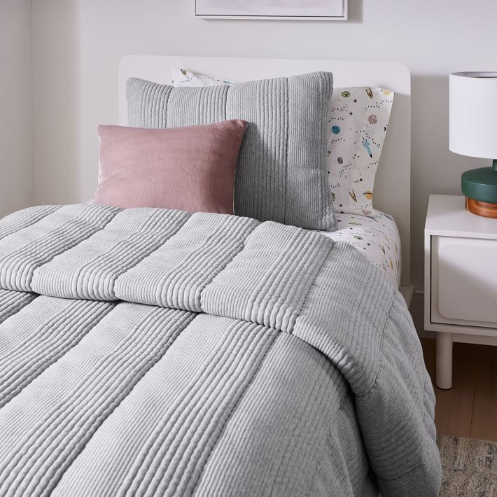 Jersey Linear Cloud Comforter & Shams | West Elm (US)