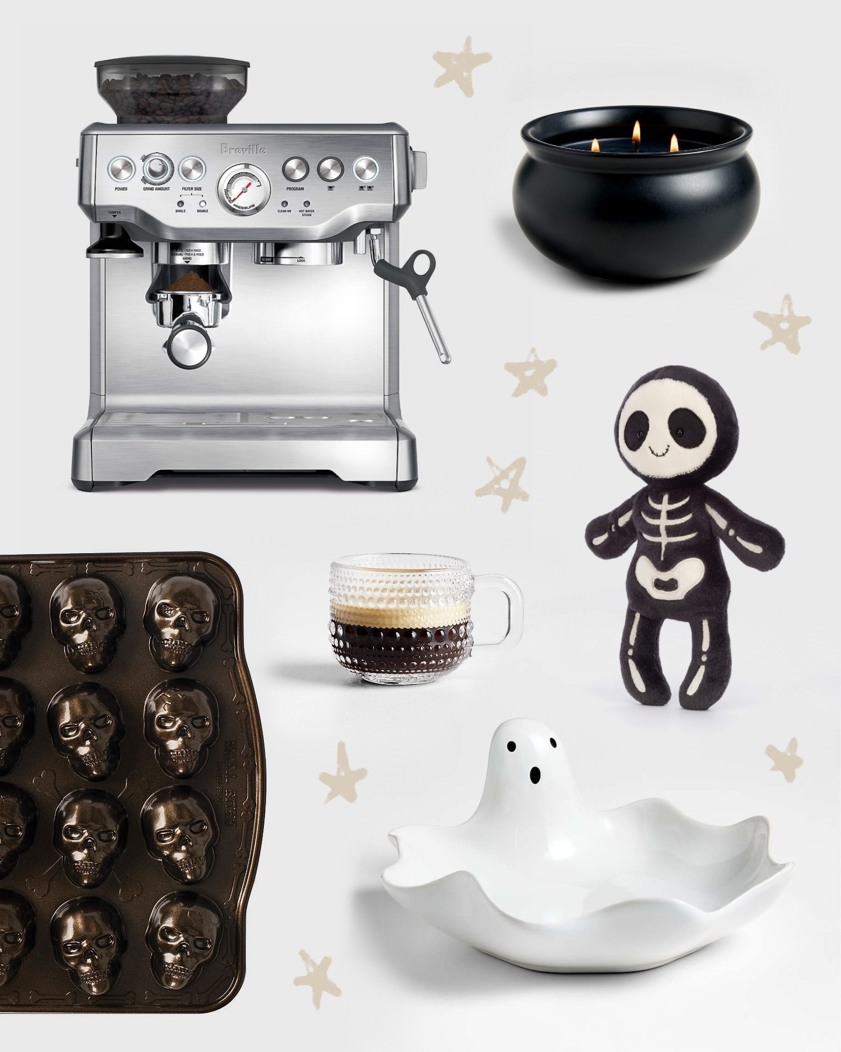 Crate and Barrel Halloween fall finds 🖤🍂💀 jellycat skeleton bob, espresso coffee, skull baking mold, cauldron bowl candle, ghost serving bowl

#LTKHome #LTKFindsUnder50 #LTKSeasonal