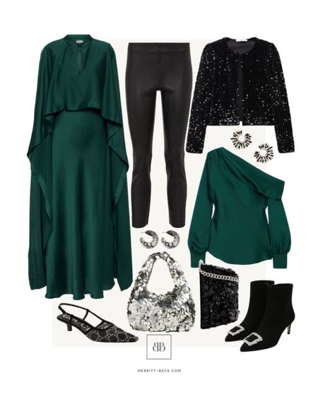 Moody holiday party picks 🪩 this bottle green color is gorgeous! Shop this roundup by following @merrittbeck in the LTK app! 

#LTKwedding #LTKparties #LTKHoliday