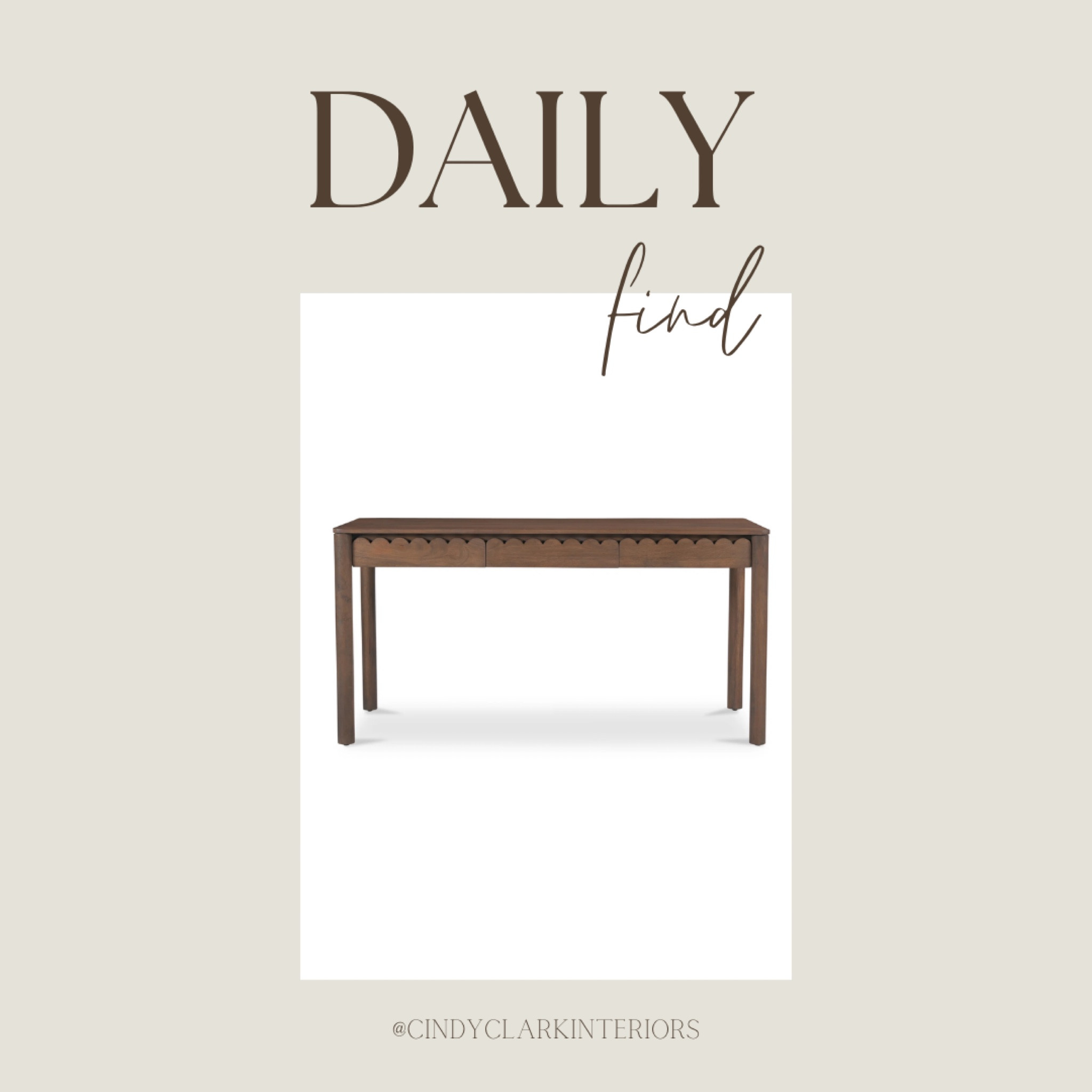 How stunning is this scalloped writing desk! I can imagine this in a little girls room with dainty and feminine accents to play off the whimsical scallop detail. I might have to grab this for Piper’s room! So cute and on sale! 

#LTKstyletip #LTKhome #LTKsalealert