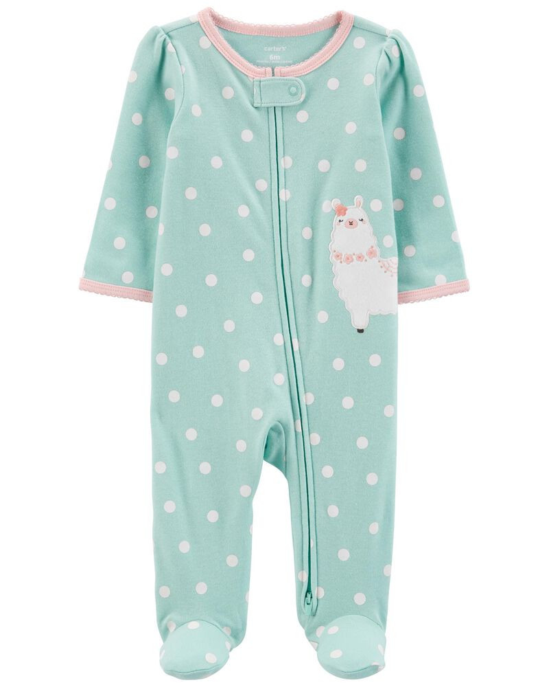 Baby Llama 2-Way Zip Cotton Sleep & Play | Carter's