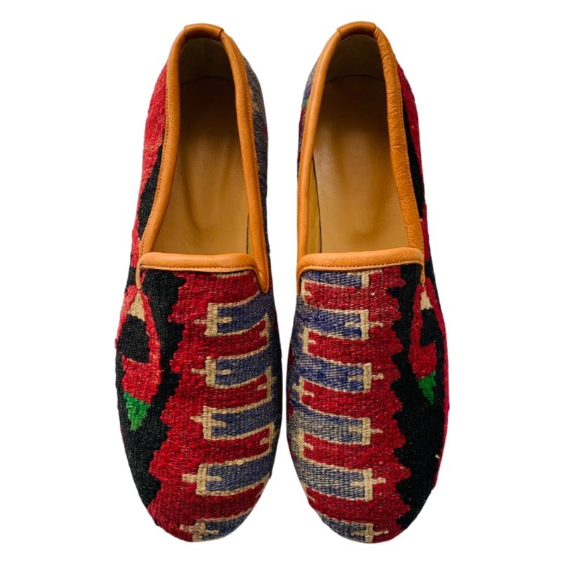 Men's Turkish Kilim Loafer 11 US Blue & Red | Wolf and Badger (Global excl. US)