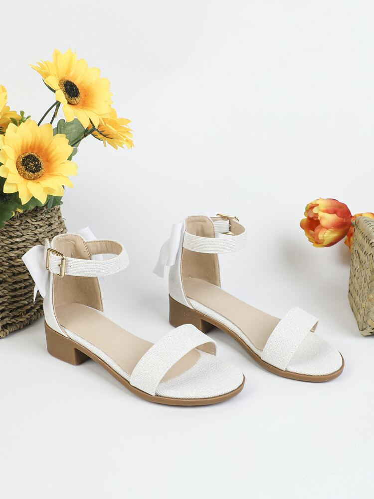 Girls Chunky Heeled Ankle Strap Sandals | SHEIN
