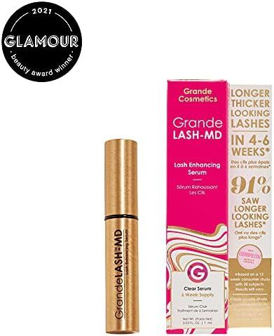 Grande Cosmetics GrandeLASH-MD Lash Enhancing Serum, Promotes Appearance of Longer, Thicker Eyela... | Amazon (US)