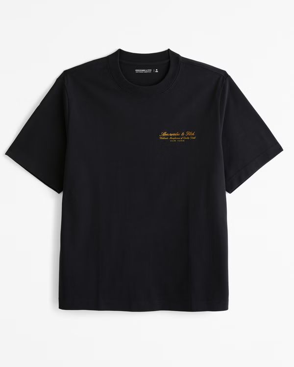 Men's Premium Polished Micro-Logo Tee | Men's Tops | Abercrombie.com | Abercrombie & Fitch (US)