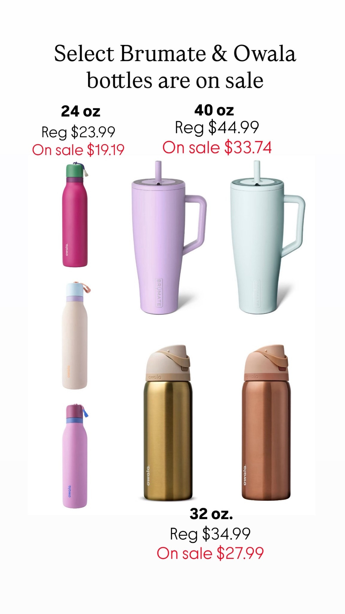 Owala & Brumate water bottles


#LTKSaleAlert #LTKFindsUnder50 #LTKCyberWeek