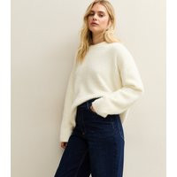 Women's Cream Fluffy Knit Relaxed Fit Jumper New Look | New Look (UK)