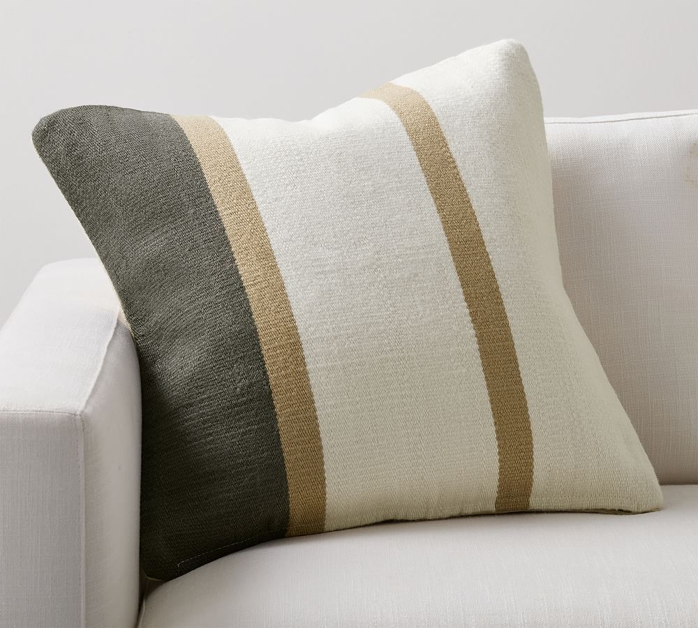 Theo Striped Throw Pillow | Pottery Barn (US)
