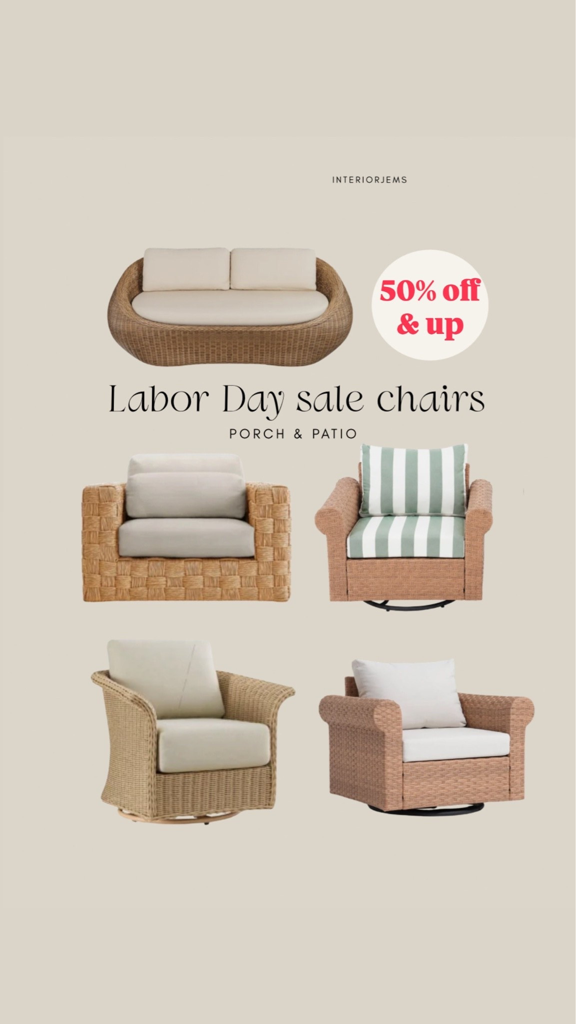 Dug deep to found the biggest discount Cesar 50 to 60% off patio lounge, chairs, outdoor lounge, chair, porch and patio furniture, wicker outdoor chair

#LTKHome #LTKSaleAlert