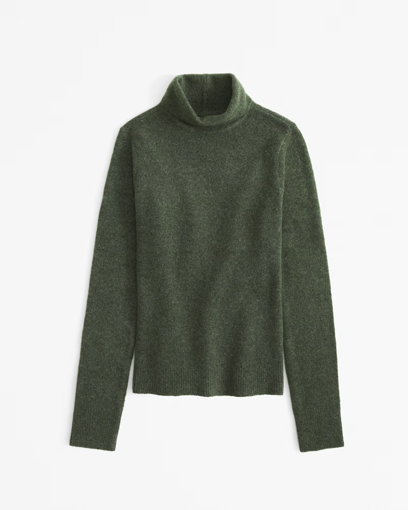 Abercrombie & Fitch Women's Slim Turtleneck Sweater in Green - Size XXS | Abercrombie & Fitch (US)