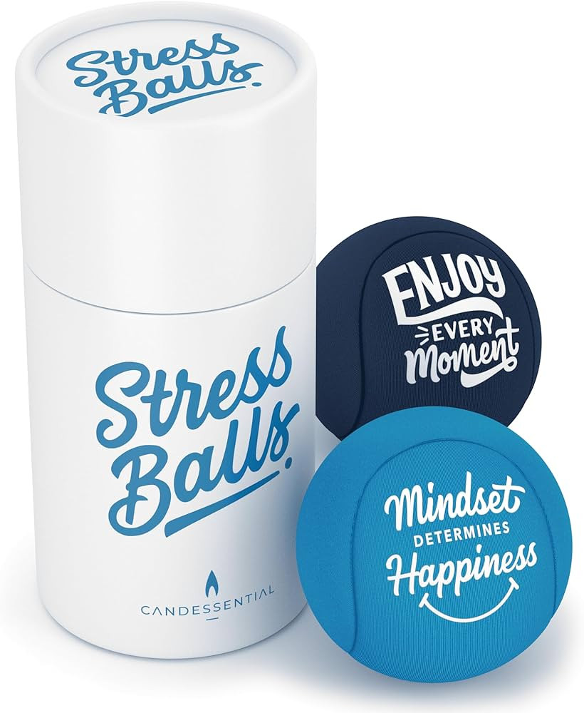 Candescent Stress Balls - Hand Therapy Relief for Anxiety, Fidget, Tension, Exercise Strengthener - Motivational Toys for Adults & Kids - Set of 2 | Amazon (US)