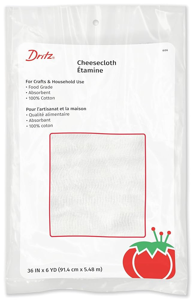 Dritz 606 Cheesecloth, Food Grade #10, 36-Inch x 6-Yards , White | Amazon (US)