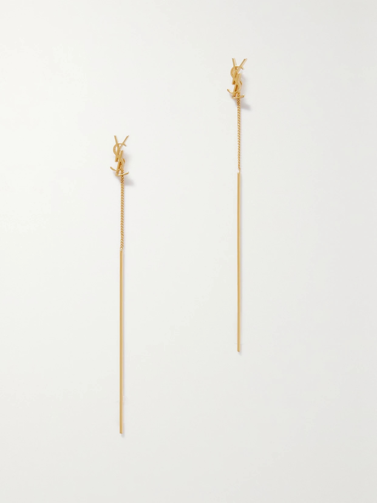SAINT LAURENT - Opyum Gold-tone Earrings - One size | NET-A-PORTER (US)