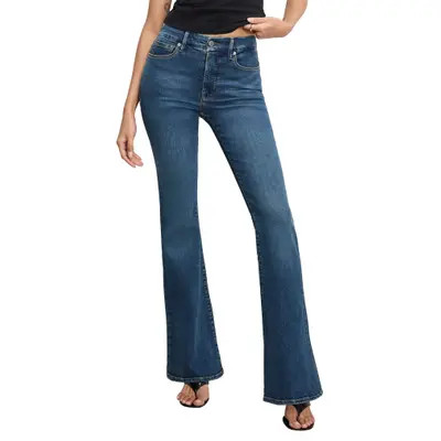 Good American Good Legs Flare Jeans in Blue at Nordstrom, Size 18 | Nordstrom