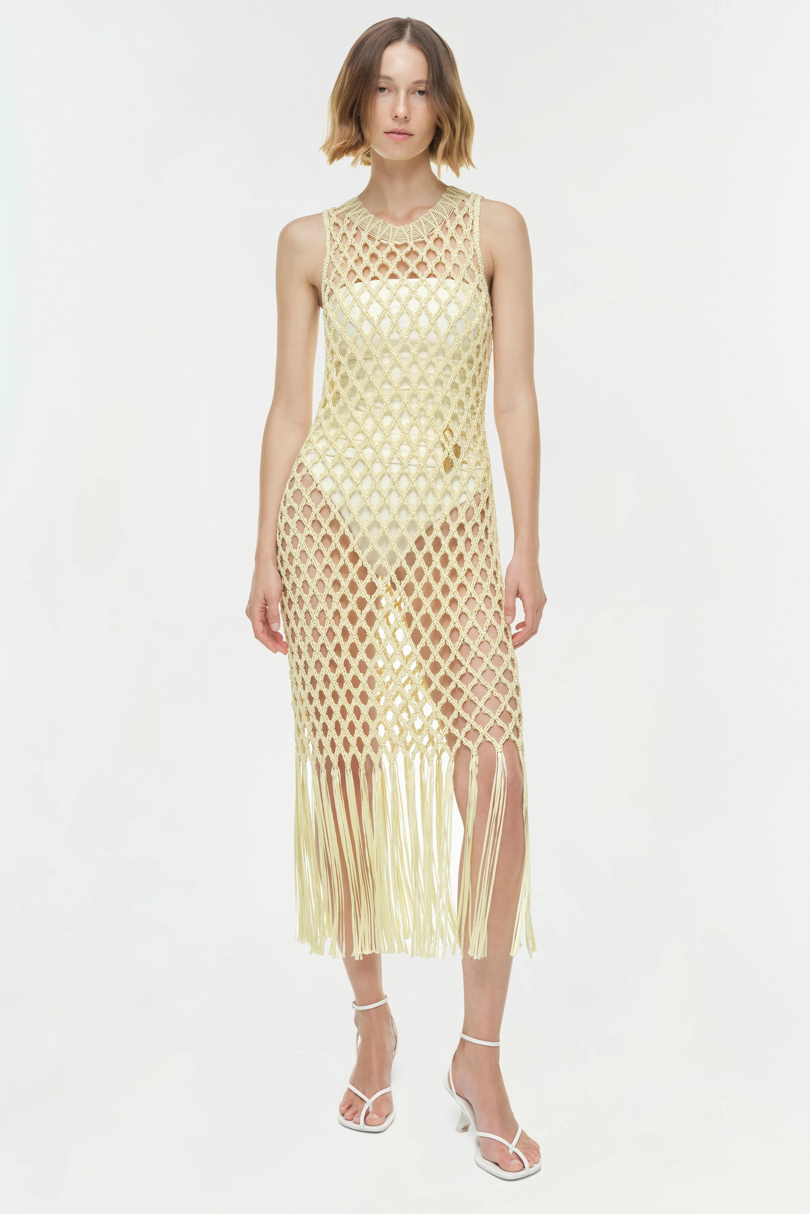 Jensen Macrame Midi Dress | Simkhai