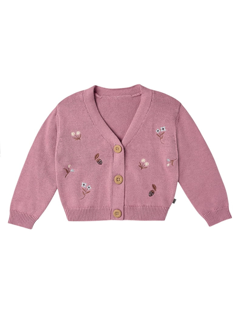 Modren Moments by Gerber Toddler Girl Embroidered Cardigan Sweater, 12 Months - 5T | Walmart (US)