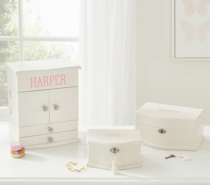 Cream Abigail Jewelry Box Collection | Pottery Barn Kids