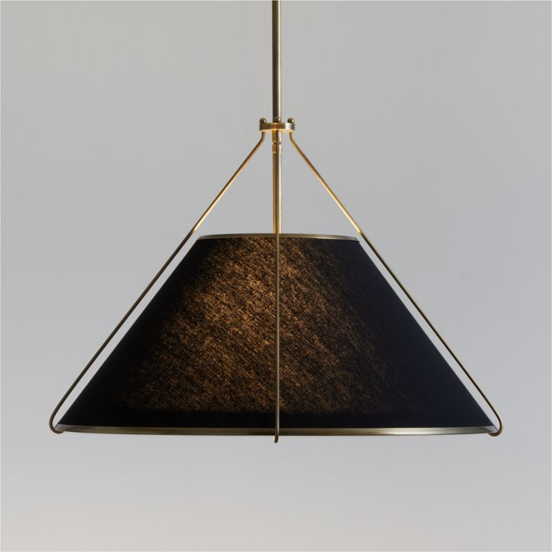 Remi Black Conical Pendant Light + Reviews | Crate & Barrel | Crate & Barrel