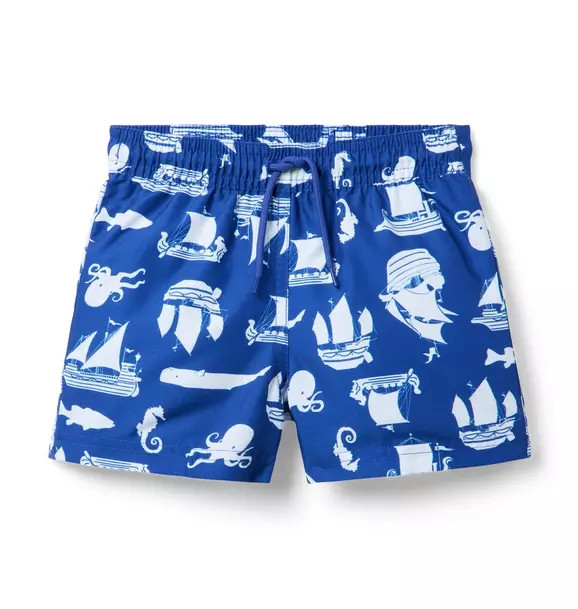 Recycled Pirate Ship Swim Trunk | Janie and Jack