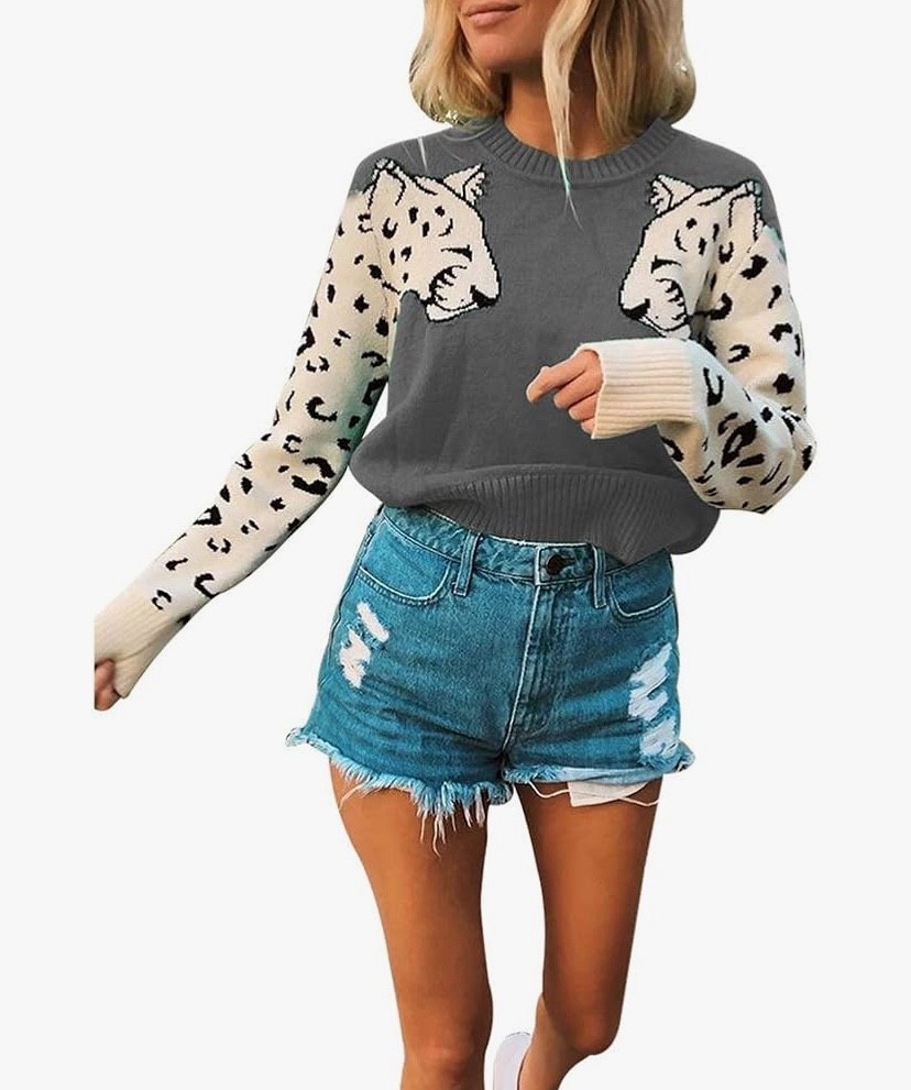 Designer lookalike for half the price. So cute for a date or girls night. Comes in more colors.  


#LTKWorkwear #datenight #girlsnight #sweater #leopardsweater #amazon #designerdupe #lookalike 

#LTKFindsUnder50 #LTKSeasonal #LTKOver40