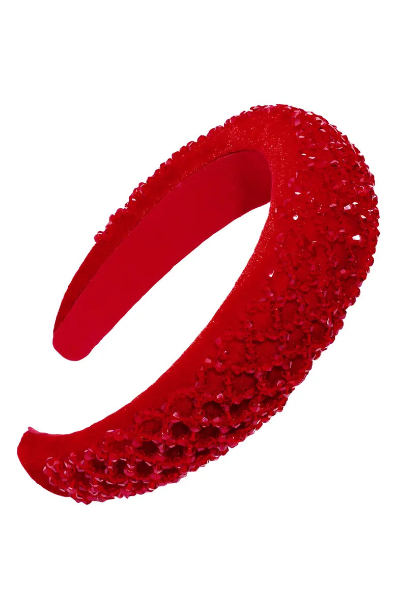 Madison Avenue Beaded Velvet Headband | Nordstrom