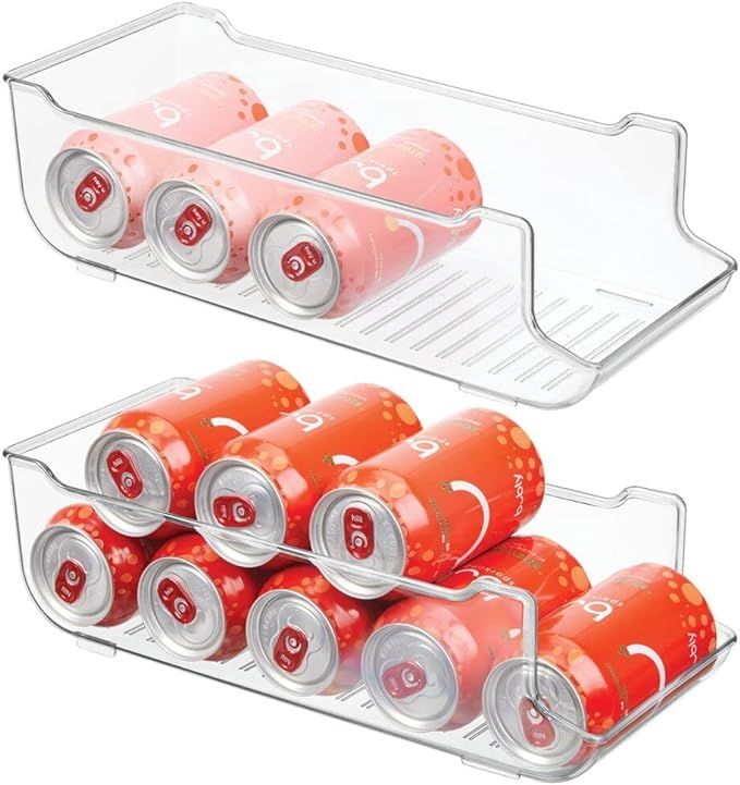 mDesign Large Plastic Pop/Soda Can Dispenser Storage Organizer Bin for Kitchen Pantry, Countertop... | Amazon (US)