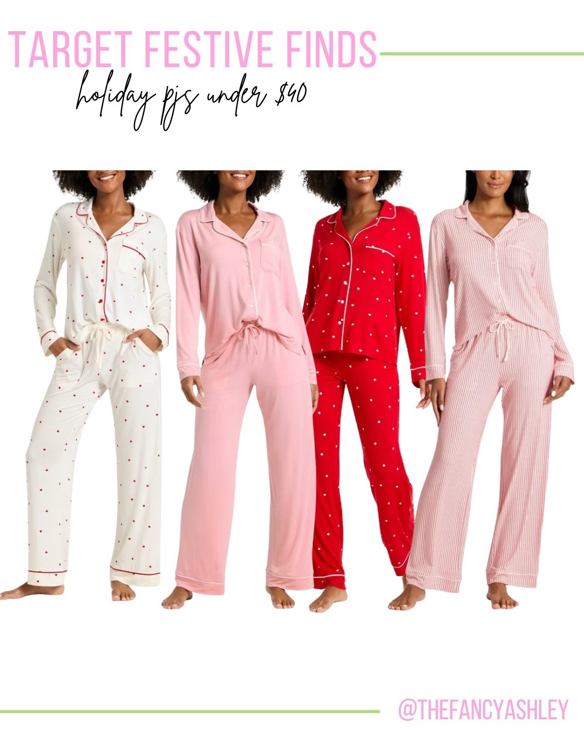 Target festive finds - holiday PJs under $40! Cute PJ alert - love these holiday PJs with numerous styles and colors to choose from, all under $40. Run, don't walk, these are going fast! #TargetFinds #HolidayPajamas #ChristmasPJs #TargetStyle #FestivePJs #CozyPJs #HolidayFinds 


#LTKHoliday #LTKFindsUnder50 #LTKSeasonal