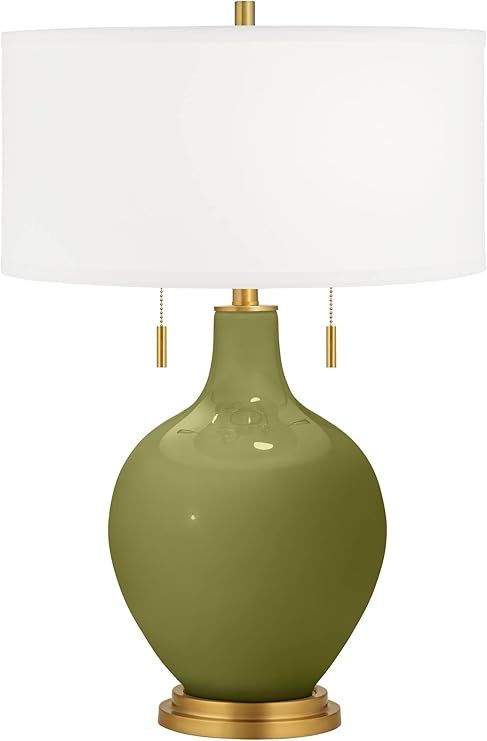 Color + Plus Toby Brass 28" Glass Rural Green Table Lamp | Amazon (US)