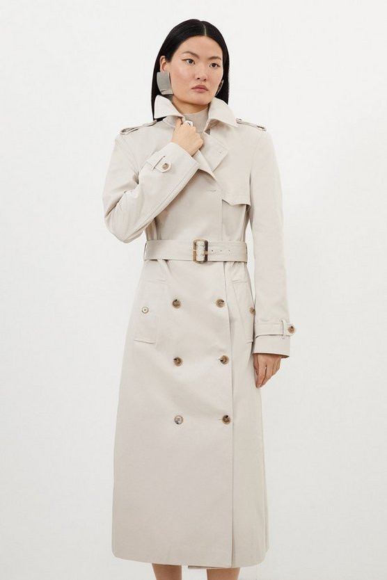 Tailored Belted Trench Coat | Karen Millen UK + IE + DE + NL