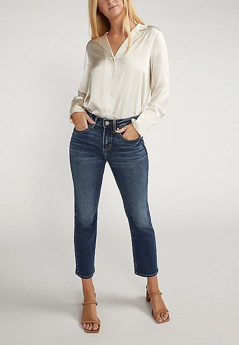 Silver Jeans Co.® Suki Curvy Mid Rise Luxe Stretch Straight Jean | Maurices