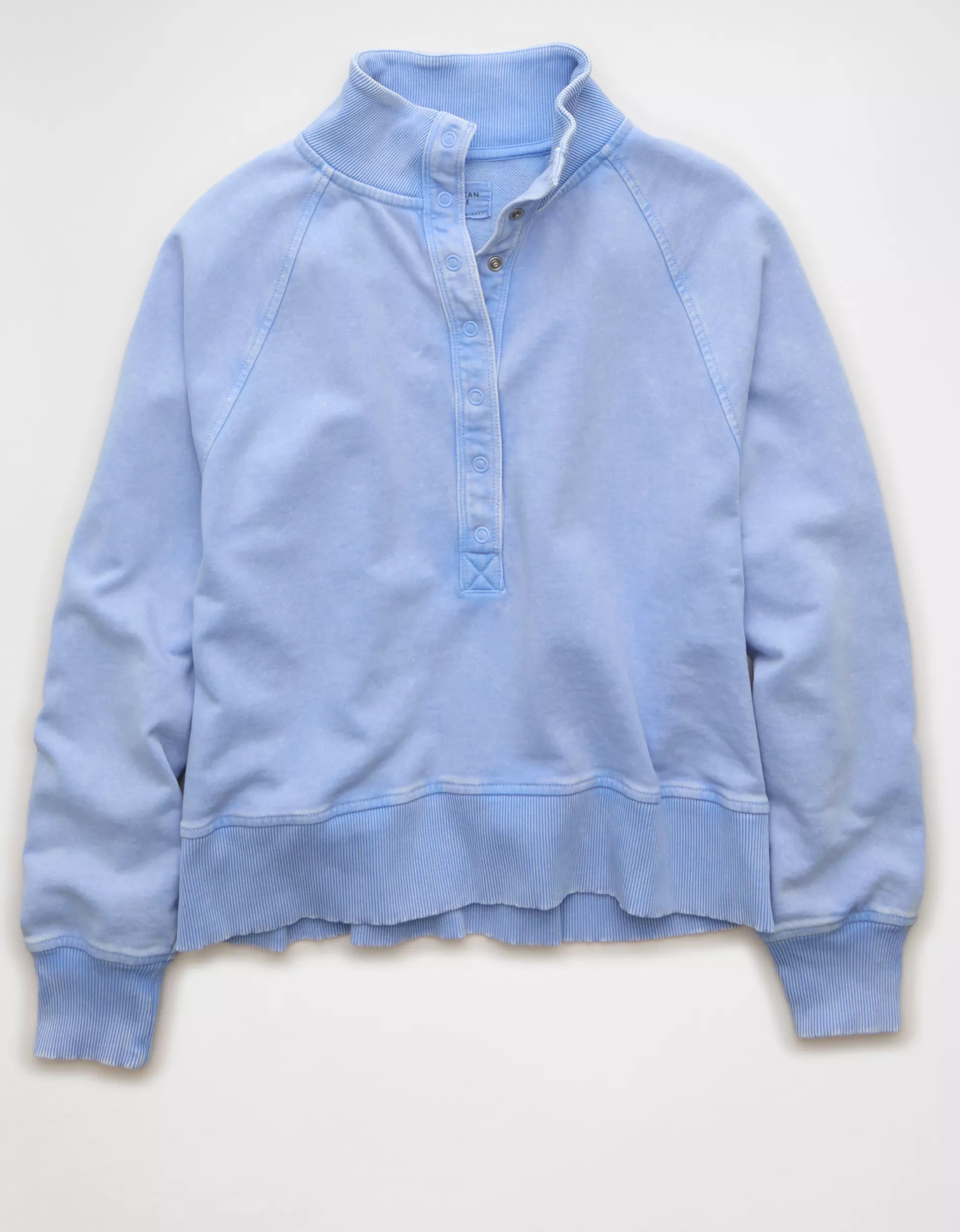 AE Big Hug Fleece Henley Sweatshirt | American Eagle Outfitters (US & CA)