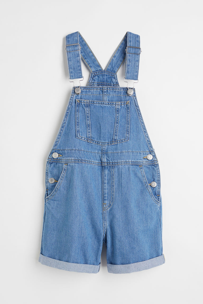 H & M - Denim Overall Shorts - Blue | H&M (US + CA)